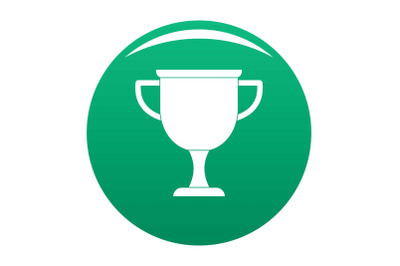 Cup award icon vector green