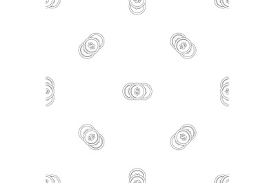 Dollar coin pattern seamless vector