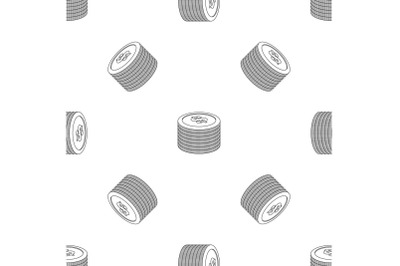 Heap of coin pattern seamless vector