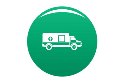 Medical aid icon vector green