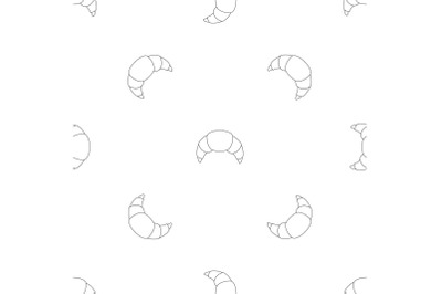 Croissant pattern seamless vector