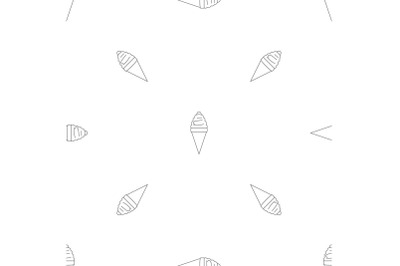 Ice cream pattern seamless vector