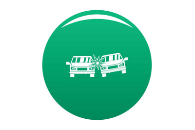 Boom car icon vector green