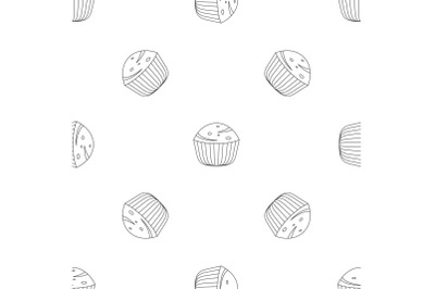 Muffin pattern seamless vector