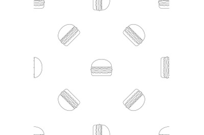 Burger pattern seamless vector