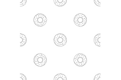 Donut pattern seamless vector