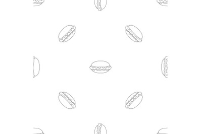 Hot dog pattern seamless vector