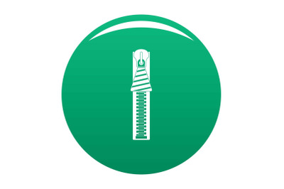 Zipper icon vector green