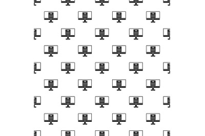 Tax by computer pattern seamless vector