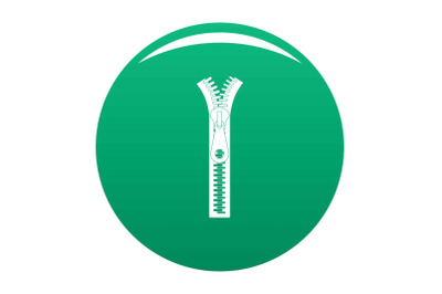 Small zip icon vector green