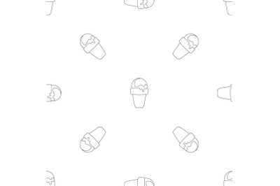 Sweet ice cream pattern seamless vector