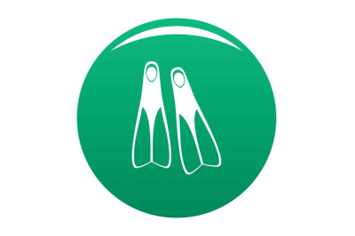 Flippers icon vector green