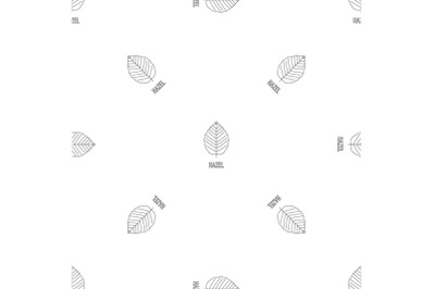 Hazel leaf pattern seamless vector