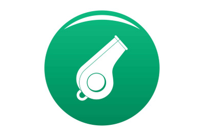 Whistle icon vector green