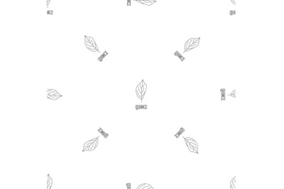 Quince leaf pattern seamless vector