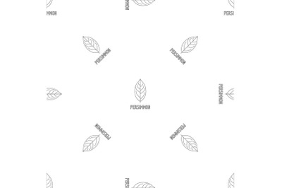 Persimmon leaf pattern seamless vector