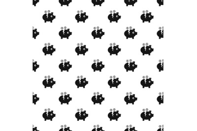 Piggy bank pattern seamless vector