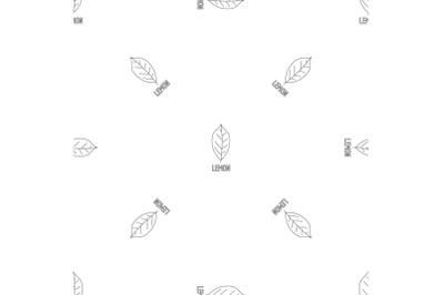 Lemon leaf pattern seamless vector