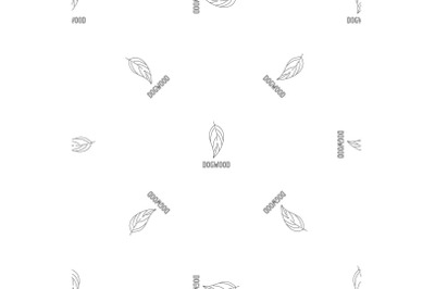 Dogwood leaf pattern seamless vector