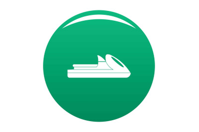 Boat icon vector green