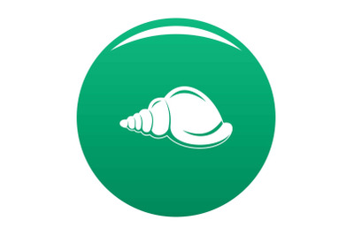 Marine shell icon vector green