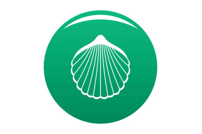 Beautiful shell icon vector green