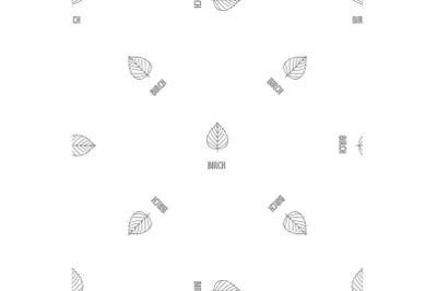 Birch leaf pattern seamless vector