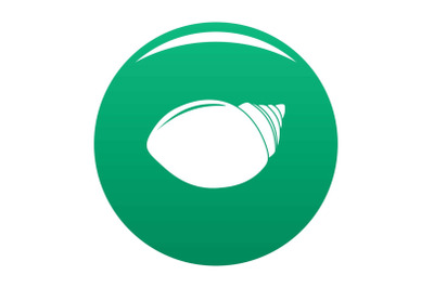 Mollusks Shell icon vector green