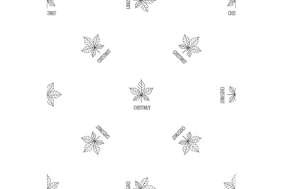 Chestnut leaf pattern seamless vector