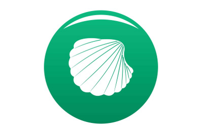 Nature shell icon vector green