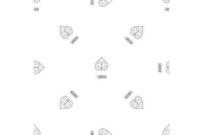 Linden leaf pattern seamless vector