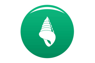 Spiral shell icon vector green