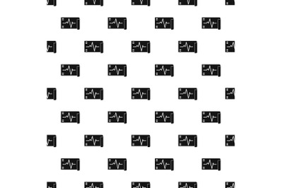 Electrocardiogram pattern seamless vector