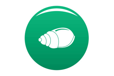 Single shell icon vector green