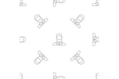 Man avatar pattern seamless vector