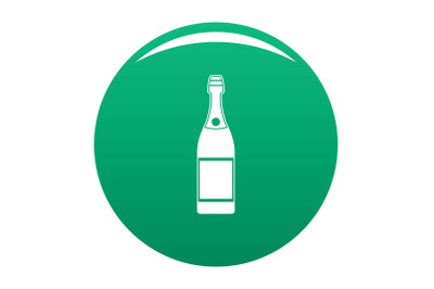 Luxury champagne icon vector green