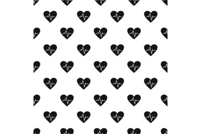 Healthy heart pattern seamless vector