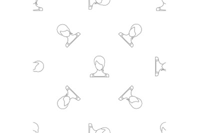 Woman avatar pattern seamless vector