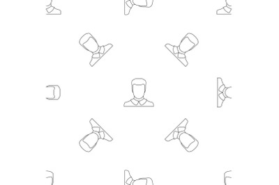 Man avatar pattern seamless vector