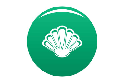 Nice shell icon vector green