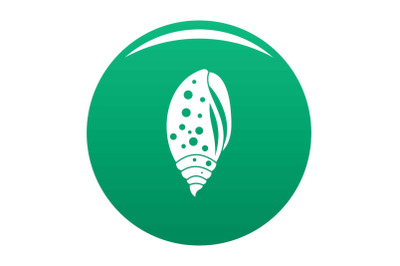 Sea shell icon vector green