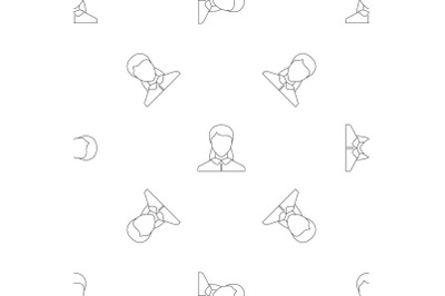 Woman user pattern seamless vector