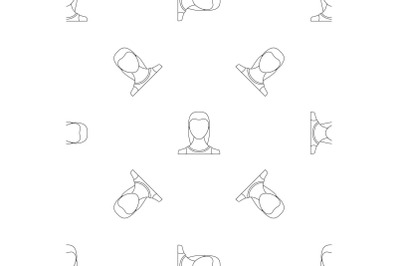 Girl user pattern seamless vector