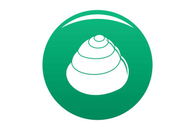 Animal shell icon vector green