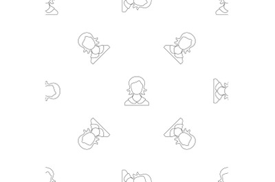 Female user pattern seamless vector