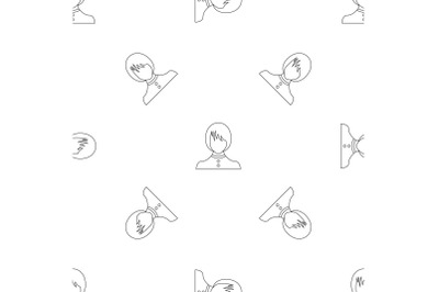 New female avatar pattern seamless vector