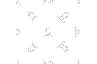 Best female avatar pattern seamless vector