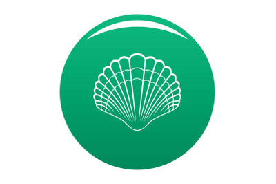 Big shell icon vector green