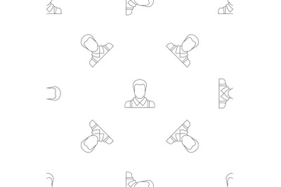 Man avatar pattern seamless vector