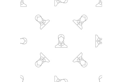 New woman user pattern seamless vector